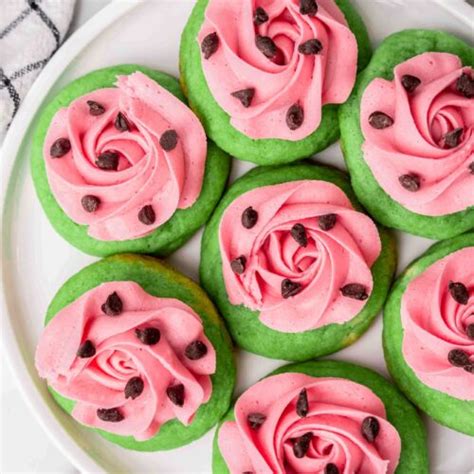 Easy Watermelon Cookies - Fun Cookie Recipes