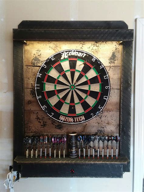 Dartboard cabinet LED Lights Laser line Wi-Fi Voice/App | Etsy in 2021 ...