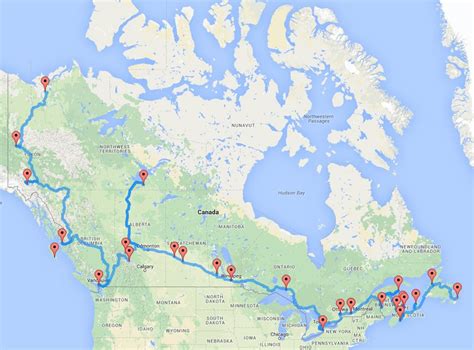 Drab Road Map Of Usa And Canada Free Vector - Www