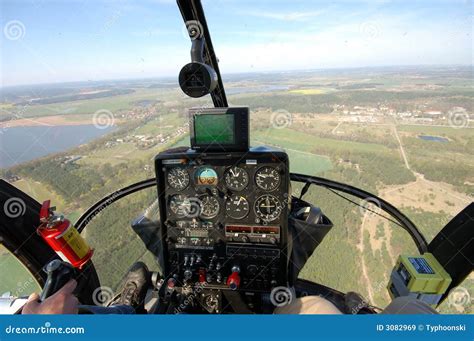 Helicopter Cockpit View stock image. Image of takeoff - 3082969