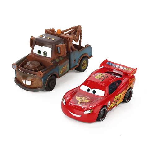 Disney Pixar Cars 3 Lightning McQueen Mater 1:55 Diecast Metal Alloy ...