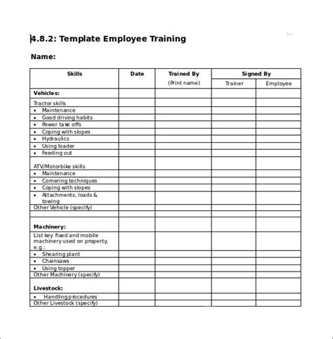 Training Checklist Template Reasons Why Training Checklist Template Is ...