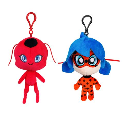 Buy P.M.I. Miraculous Ladybug Plush Clip-on Toys | Two of Four 5-Inch ...