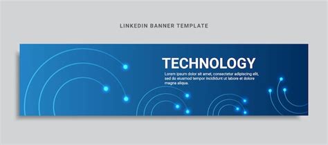 Premium Vector | Technology linkedin banner template design with lines ...