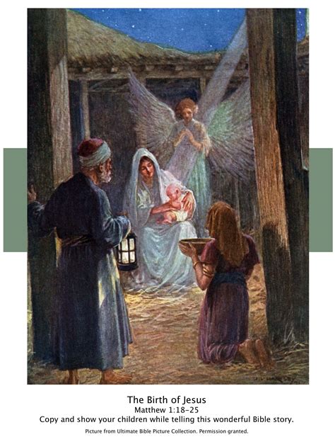 Bible Story Pictures - The Birth of Jesus - The Scripture Lady