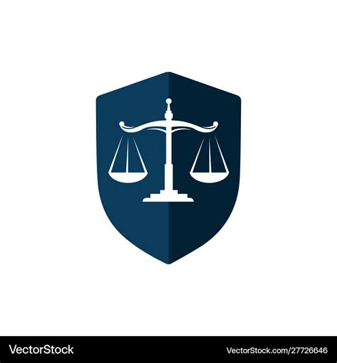 A stylish scales justice logo design for law Vector Image