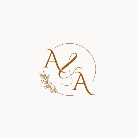 AA initial wedding monogram logo 10254977 Vector Art at Vecteezy