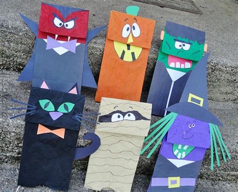 Halloween Craft: Paper Bag Puppets - Crafts by Amanda