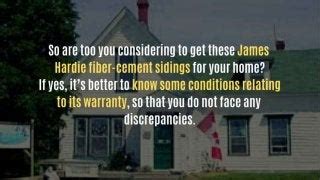 Warranty of james hardie fiber cement siding