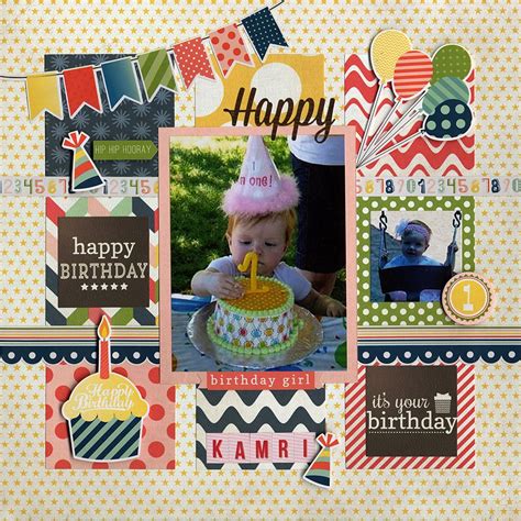 Happy Birthday Kamri - Scrapbook.com | Birthday scrapbook layouts ...