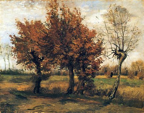 Autumn Landscape with Four Trees, 1885 - Vincent van Gogh - WikiArt.org