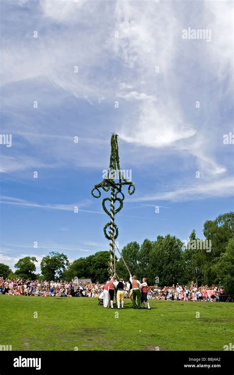 Midsummer in Sweden (Skansen Stock Photo - Alamy