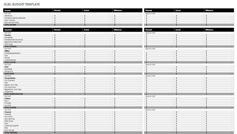 Free Monthly Budget Templates | Smartsheet