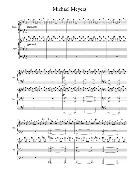 Halloween Theme (Michael Meyers) Sheet music for Piano, Organ ...