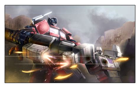 Optimus Prime vs Megatron by geeshin on DeviantArt