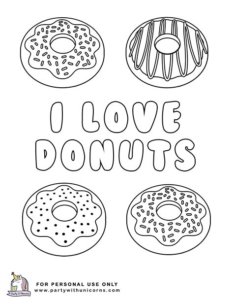 Best 21 Printable Donut Coloring Pages With Images Donut Coloring ...