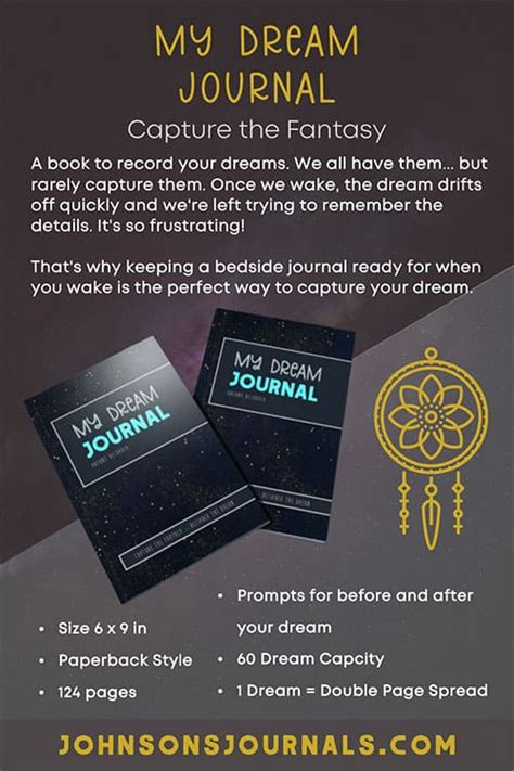 My Dream Journal Dreams Recorder | 6″ x 9″ Bedside Prompt Log Book ...