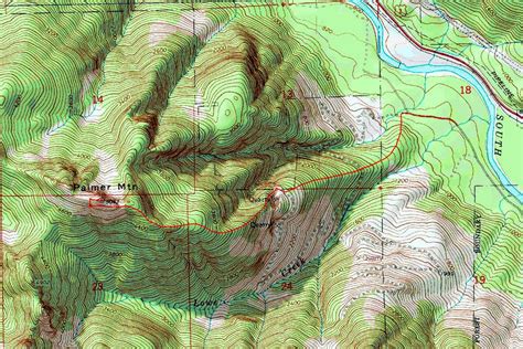 Topo Map of Palmer Mountain : Photos, Diagrams & Topos : SummitPost