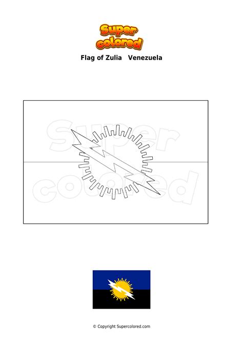 Coloring page Flag of Zulia Venezuela - Supercolored.com