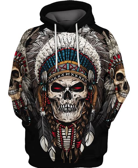 Native American Skull | Hoodie print, Sweatshirts hoodie, Tshirt hoodie