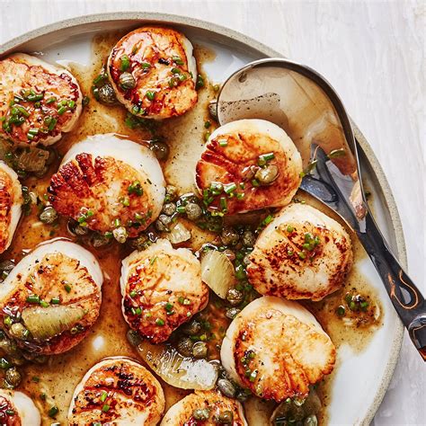 Seared Scallops With Brown Butter and Lemon Pan Sauce Recipe | Epicurious