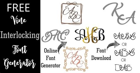 FREE vine monogram font | Download or use online