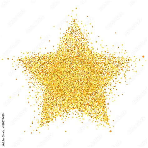 Gold Star / Vector illustration, background with abstract star, glitter ...