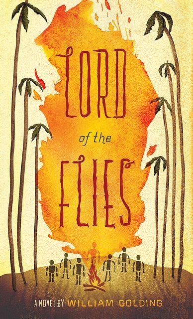 the cover of lord of the flies by william golding, with palm trees in ...