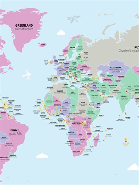 World Map With All Cities - Map