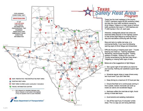 Texas Dot Rest Area Map