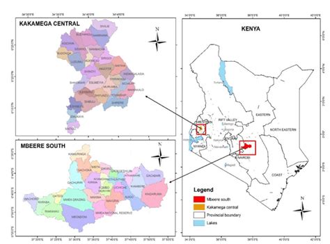 Kakamega Central and Mbeere South Sub-counties in Kenya (Source ...