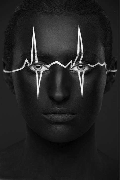 Weird Beauty: Stunning Black and White Face Art by Alexander Khokhlov ...