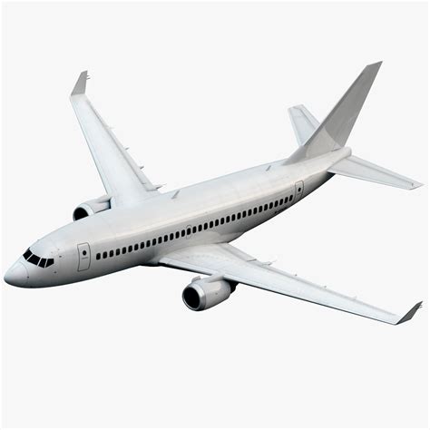 Generic White Airplane Aircraft 3D Model $39 - .lwo .3ds .dxf .fbx .obj ...