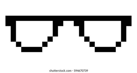 Glasses Pixel Vector Icon Pixel Art Stock Vector (Royalty Free ...