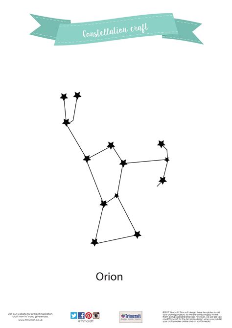 DIY Constellation Craft with Free Printable Template | Worksheets for ...