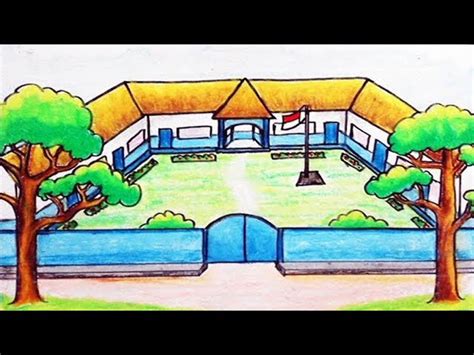 Sketsa Gambar Sekolah Smp Standar Nasional - IMAGESEE