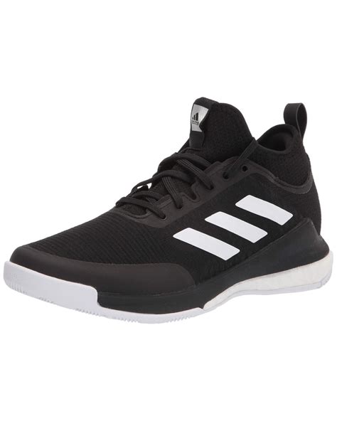 adidas Crazyflight Mid Volleyball Shoe in Black/White/Black (Black ...