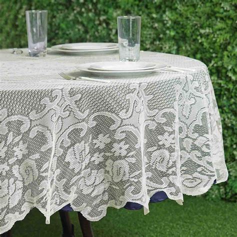 70" Floral LACE Round TABLECLOTH Wedding Party Table Linens Event ...