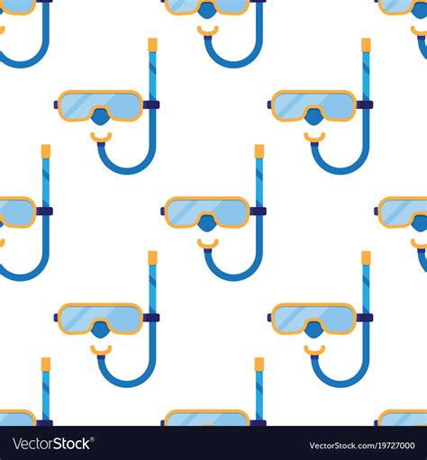 Diving mask seamless pattern Royalty Free Vector Image