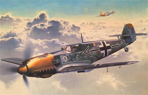 Messerschmitt Bf 109E-4 Adolf Galland by Shigeo Koike | Wwii fighter ...