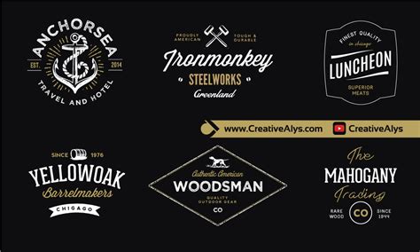 Vintage Logo Design Templates – Creative Alys