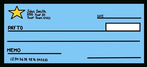 Blank Check Clipart Inside Fun Blank Cheque Template - Best Sample Template