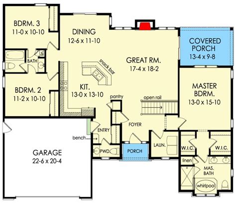 Open Concept 2 Bedroom House Plans Open Floor Plan - Flooring Images