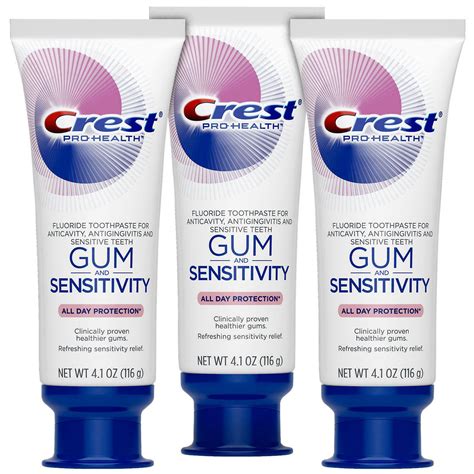 Crest Pro-Health Gum and Sensitivity, Sensitive Toothpaste 4.1 oz., 3 ...