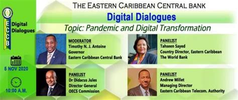 ECCB Digital Dialogues focuses on Pandemic and Digital Transformation