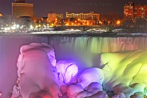 Niagara Falls: A Winter Night Illuminated With Colour