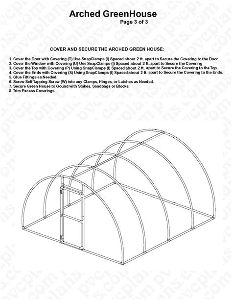 FREE Plans for an arched PVC pipe GREENHOUSE.