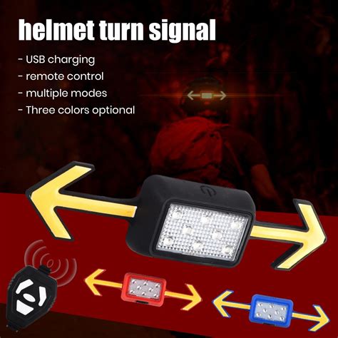 NIBOLOG Wireless Bike Turn Signals Light Helmet Turn Signal Bicycle ...