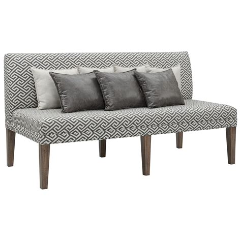 Elements International Gramercy DGC530SF Upholstered Dining Settee with ...