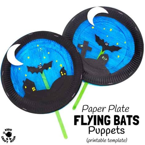 Paper Plate Bat Puppet Craft - Kids Craft Room